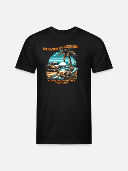 Summer|weekend|enjoying my weekend - Unisex Poly/Cotton T-Shirt - black