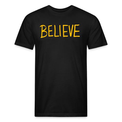 BELIEVE - Men’s Fitted Poly/Cotton T-Shirt