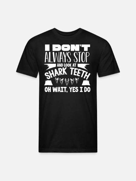 Sharks, Shark Teeth Collector - Unisex Poly/Cotton T-Shirt - black