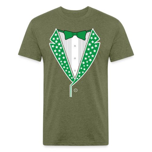 Star Tuxedo in Green PNG - Men’s Fitted Poly/Cotton T-Shirt