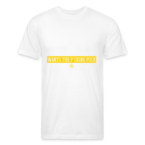 F'ing Puck - Men’s Fitted Poly/Cotton T-Shirt