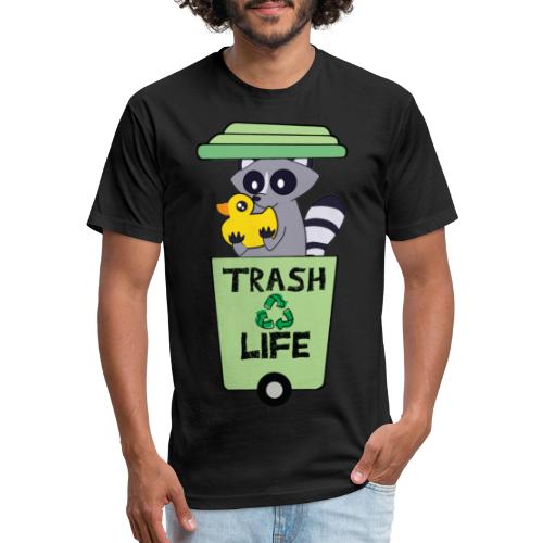 Trash Life Panda - Fitted Cotton/Poly T-Shirt by Next Level