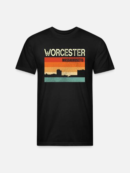 Worcester Massachusetts - Unisex Poly/Cotton T-Shirt - black
