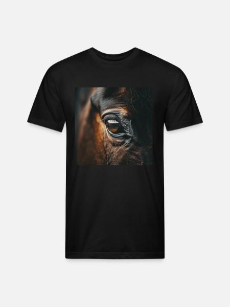 Horse - Unisex Poly/Cotton T-Shirt - black