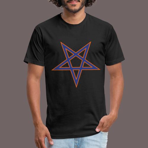 Pentagram Pentacle 2-tone vector - Fitted Cotton/Poly T-Shirt by Next Level