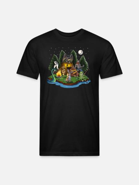 Cryptozoology Cryptids - Unisex Poly/Cotton T-Shirt - black