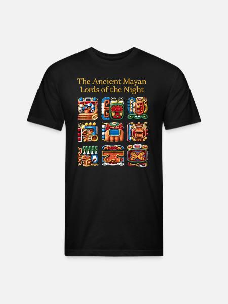Ancient Mayan Glyphs - Unisex Poly/Cotton T-Shirt - black