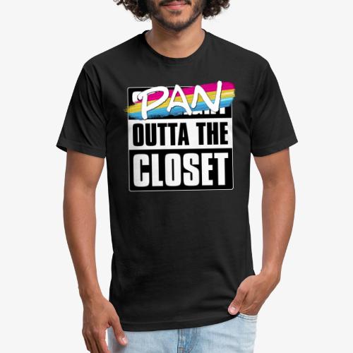 Pan Outta the Closet - Pansexual Pride - Men’s Fitted Poly/Cotton T-Shirt