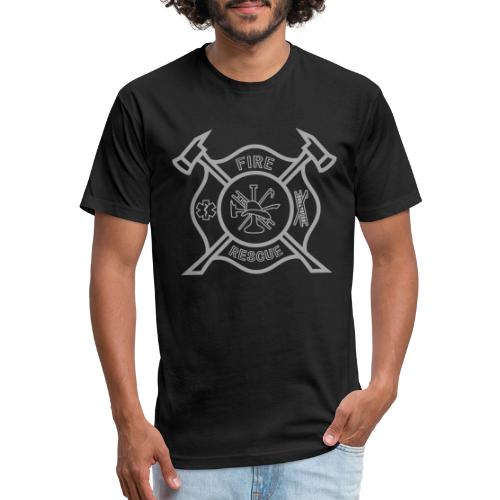Fire Rescue - Men’s Fitted Poly/Cotton T-Shirt