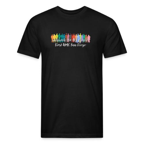 a church for all people - with colorful graphic - Unisex Poly/Cotton T-Shirt