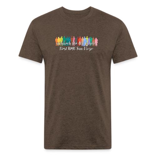 a church for all people - with colorful graphic - Unisex Poly/Cotton T-Shirt
