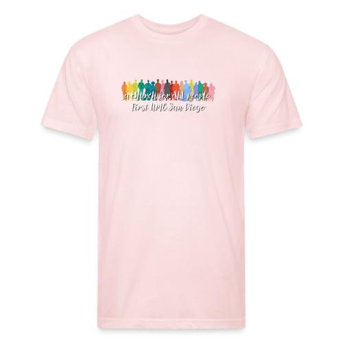 a church for all people - with colorful graphic - Unisex Poly/Cotton T-Shirt