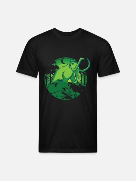 Mammoth Prehistoric Animal - Unisex Poly/Cotton T-Shirt - black