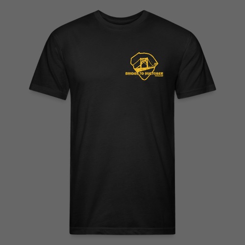 Bridge to Buctober Small Logo Gold - Men’s Fitted Poly/Cotton T-Shirt