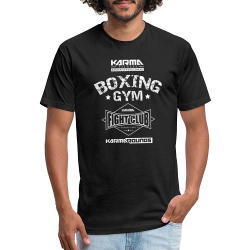 Karma Boxing - Men’s Fitted Poly/Cotton T-Shirt