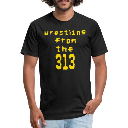 Wrestling from the 313 (yellow) - Unisex Poly/Cotton T-Shirt