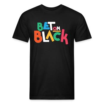 BET on Black - Unisex Poly/Cotton T-Shirt - black - Front - Jose (178cm)