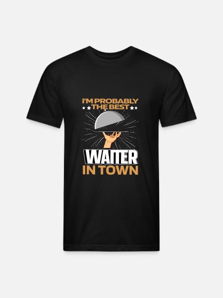 Waiter Waitress Funny - Unisex Poly/Cotton T-Shirt - black