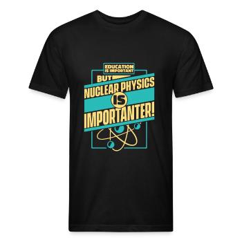 Physics Physicist Nuclear Physics - Unisex Poly/Cotton T-Shirt - black - Front - Jose (178cm)