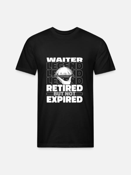 Waiter Waitress Retired - Unisex Poly/Cotton T-Shirt - black