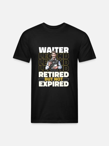 Waiter Waitress Retired - Unisex Poly/Cotton T-Shirt - black