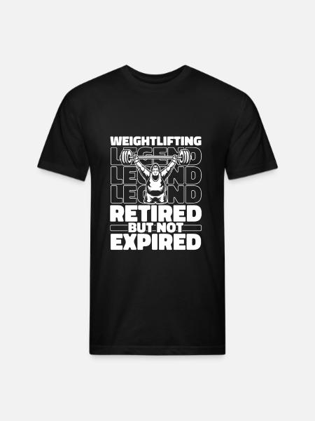 Weightlifting Weightlifter Retired - Unisex Poly/Cotton T-Shirt - black