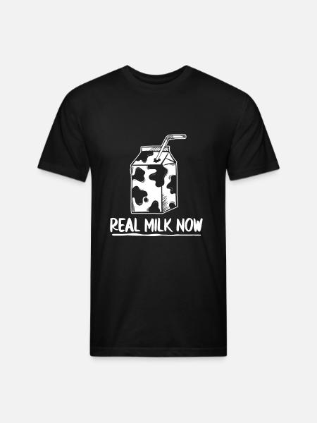 Milk Milk Truck - Unisex Poly/Cotton T-Shirt - black