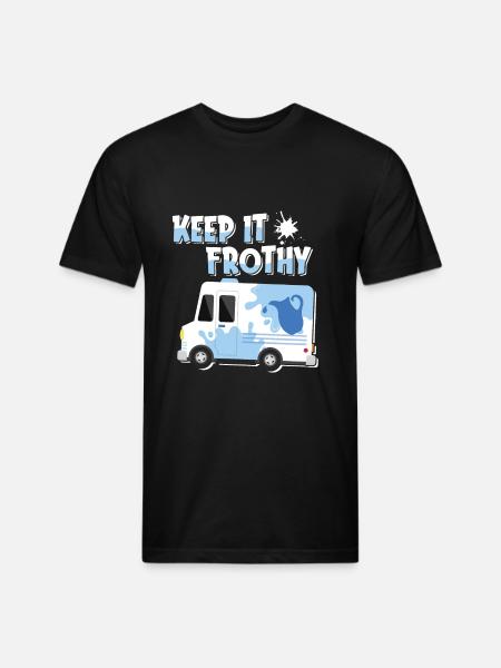 Milk Frothy Milk Truck - Unisex Poly/Cotton T-Shirt - black