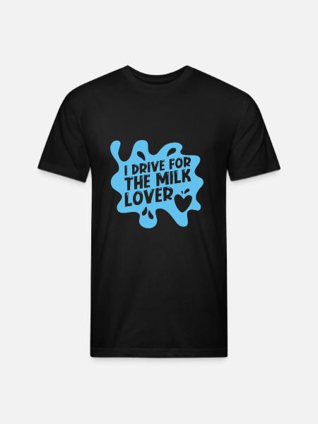 Milk Milkman Milk Truck - Unisex Poly/Cotton T-Shirt - black