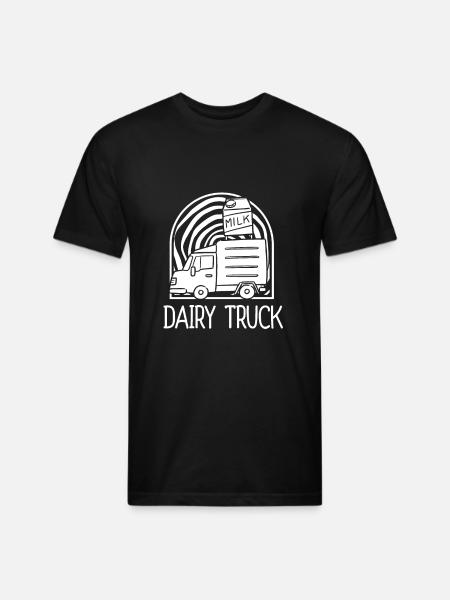 Milk Milk Truck - Unisex Poly/Cotton T-Shirt - black