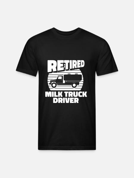Milk Milk Truck - Unisex Poly/Cotton T-Shirt - black
