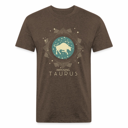 Zodiac Taurus Constellation Bull Star Sign May - Men’s Fitted Poly/Cotton T-Shirt