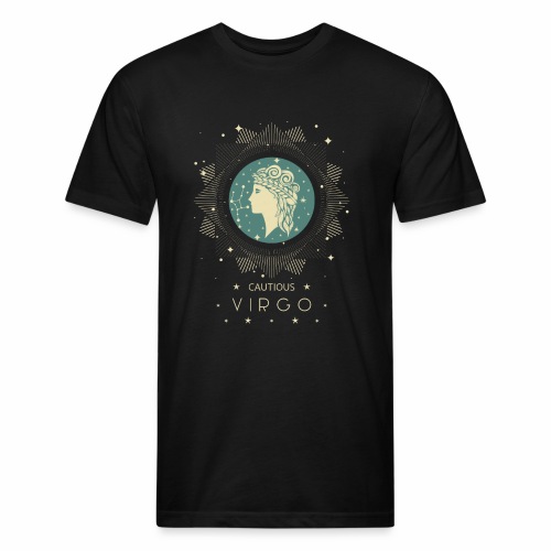 Zodiac sign Cautious Virgo August September - Men’s Fitted Poly/Cotton T-Shirt
