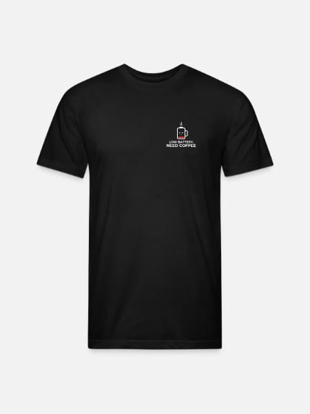 Low Battery Coffee Mug Illustration - Unisex Poly/Cotton T-Shirt - black