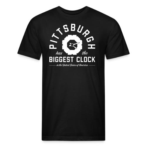 Biggest Clock - Men’s Fitted Poly/Cotton T-Shirt