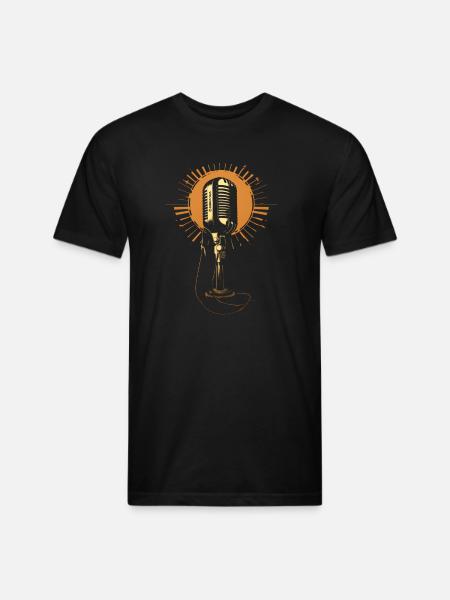 Microphone Retro Mic - Unisex Poly/Cotton T-Shirt - black