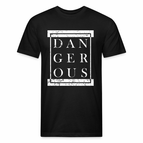 DANGEROUS - Grunge Block Box Gift Ideas - Men’s Fitted Poly/Cotton T-Shirt