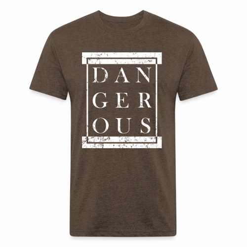 DANGEROUS - Grunge Block Box Gift Ideas - Men’s Fitted Poly/Cotton T-Shirt