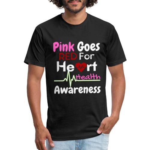 AKA Pink Goes Red For Heart Health Awareness - Fitted Cotton/Poly T-Shirt by Next Level