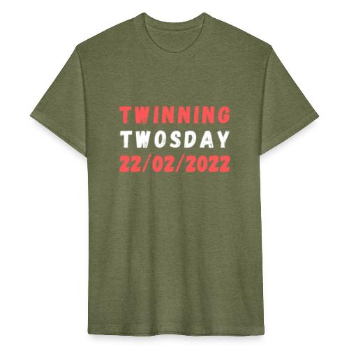 Twinning Twosday Tuesday February 22nd 2022 Funny - Fitted Cotton/Poly T-Shirt by Next Level