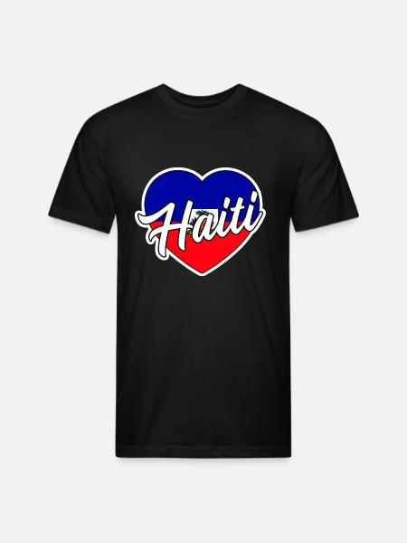Haiti - Unisex Poly/Cotton T-Shirt - black