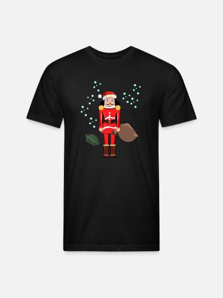 Santa Nutcracker Christmas - Unisex Poly/Cotton T-Shirt - black