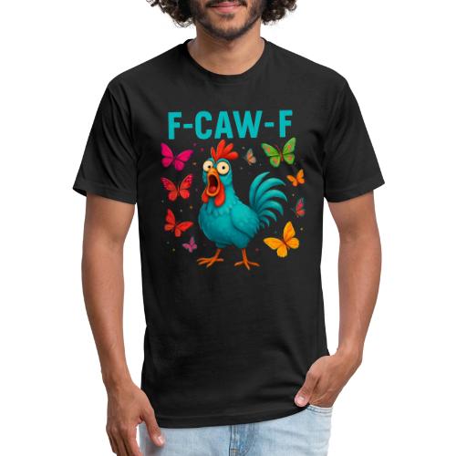 Funny Screaming Chicken “F-Caw-F” - Unisex Poly/Cotton T-Shirt