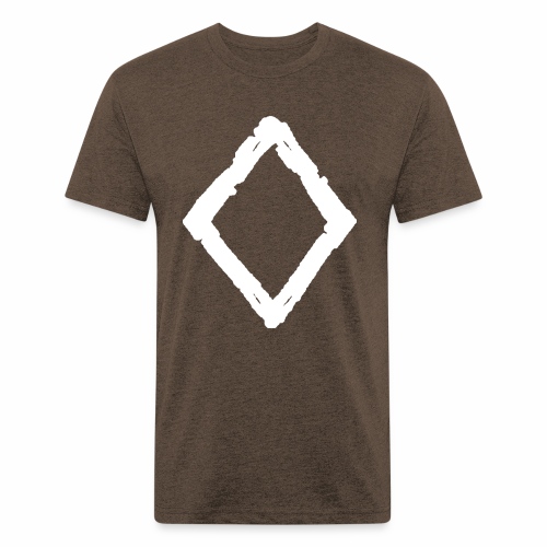 Elder Futhark Rune Ingwaz - Letter NG - Fitted Cotton/Poly T-Shirt by Next Level