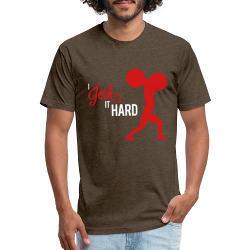 Hard Jerk - Men’s Fitted Poly/Cotton T-Shirt