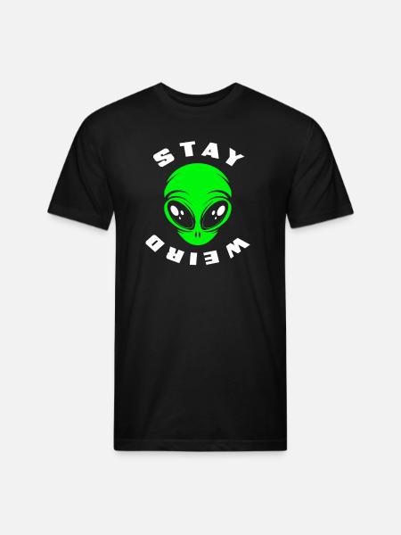 Alien Face Extraterrestrial Space - Unisex Poly/Cotton T-Shirt - black