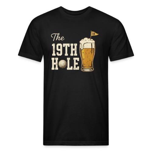 Golf Lover T-Shirt: The 19th Hole Beer Design - Unisex Poly/Cotton T-Shirt