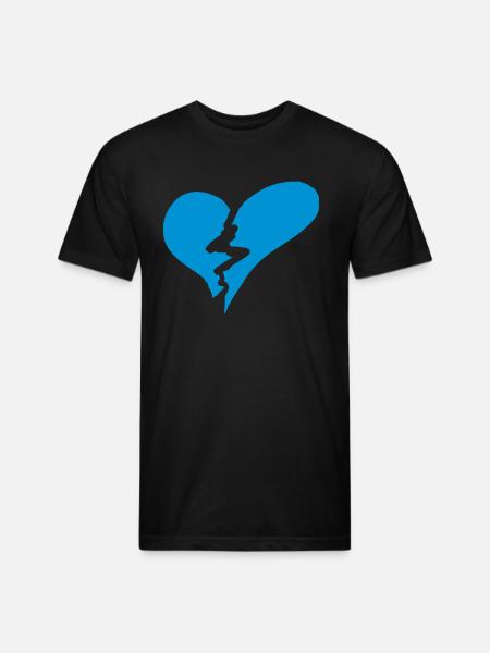 Broken heart - Unisex Poly/Cotton T-Shirt - black