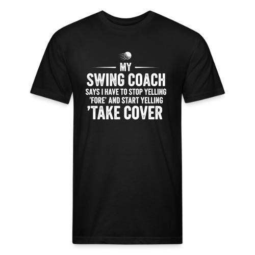 Stop Yelling Fore Start Yelling Take Cover - Golf - Unisex Poly/Cotton T-Shirt