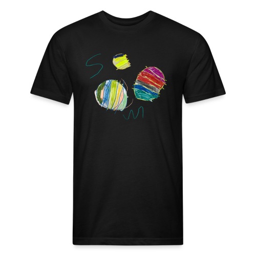 Three basketballs. - Men’s Fitted Poly/Cotton T-Shirt